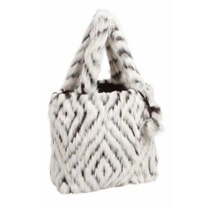 NWT NEW Pottery Barn Teen pbteen faux fur tote Bag
